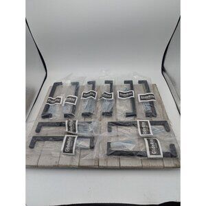 New Gliderite Cabinet Drawer Bar Pulls 6-5/8" Solid Square Matte Black 10-Pack